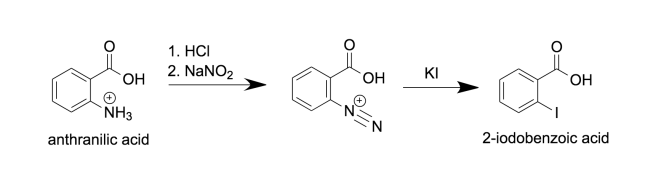 2-iodobenzoic acid Sandmeyer